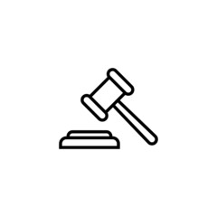 Gavel icon. judge gavel sign and symbol. law icon. auction hammer