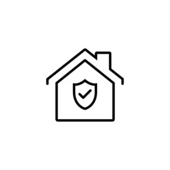 home insurance icon. home protection sign and symbol