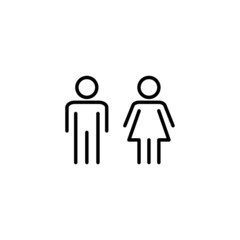 Man and woman icon. male and female sign and symbol. Girls and boys