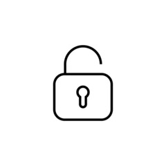 Unlock icon. Unlock sign and symbol. unlocked padlock icon