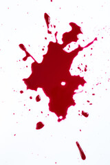 Blood on white background