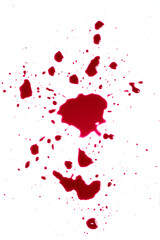 Obraz na płótnie Canvas Blood on white background