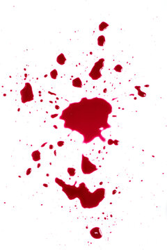 Blood on white background