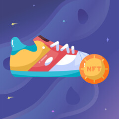 Isolated NFT icon Digital transaction concept Vecto