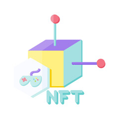 Isolated NFT icon Digital transaction concept Vecto