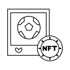 Isolated NFT icon Digital transaction concept Vecto