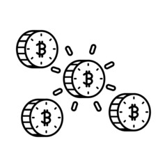 Isolated NFT icon Digital transaction concept Vecto