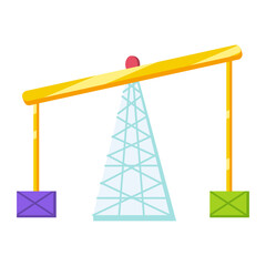 Isolated tower energy animated clean energy vector illustration