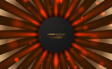 golden radial light rays abstract luxury background for cover template