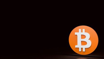 The bitcoin symbol for  crypto currency or business concept 3d rendering