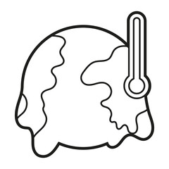 Isolated warm global draw animated clean energy vector illustration