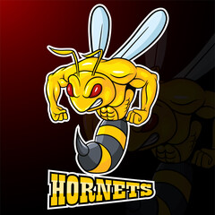 Cartoon strong hornet design template