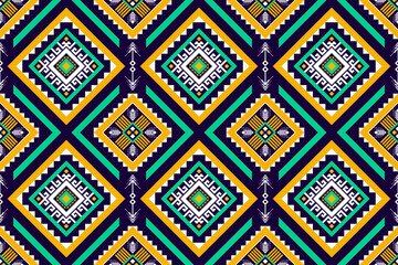 Geometric ethnic oriental seamless pattern traditional. Design for background, carpet,wallpaper,clothing,wrapping,batik,fabric,Vector,illustration,embroidery.