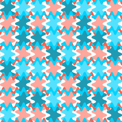 A seamless pattern on a square background is a patchwork mat made of different colored spots