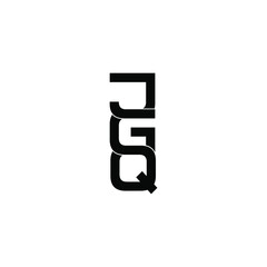 jgq letter initial monogram logo design