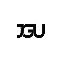 jgu letter original monogram logo design