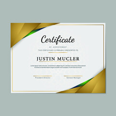 Fototapeta premium Gold business certificate template