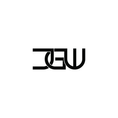 jgw letter original monogram logo design