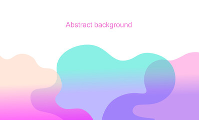 Abstract background in minimalism style with gradient fill. Colorful clouds.