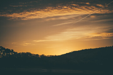 sunset in the mountains