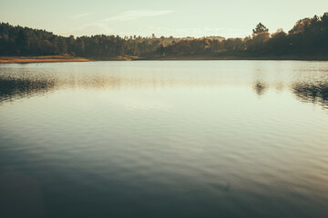sunrise over the lake