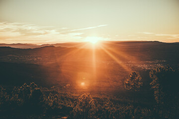 sunrise over the lake