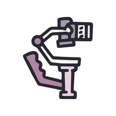 handheld camera stabilizer color vector doodle simple icon