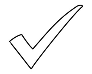 Check mark. Tick pass, approve symbol. vector illustration