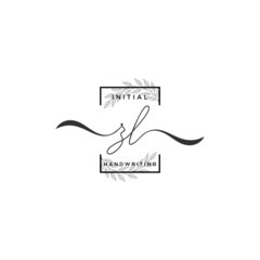 Initial Letter ZL  Signature Handwriting Template Logo Vector