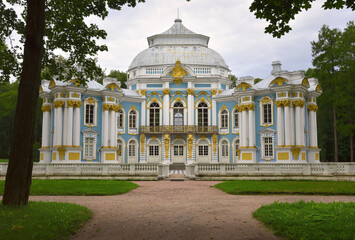 the Buildings of the Hermitage in the Catherine Park in Pushkin