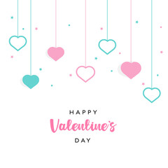 hanging hearts background for valentine s day