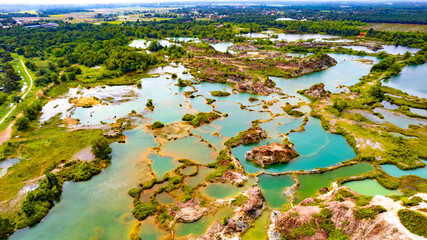 aerial view of island