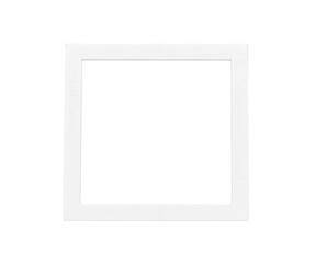 Light wooden frame isolated on a white background.