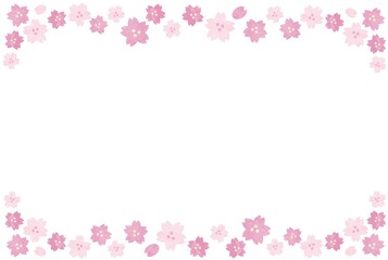 桜の素材　フレーム枠02
