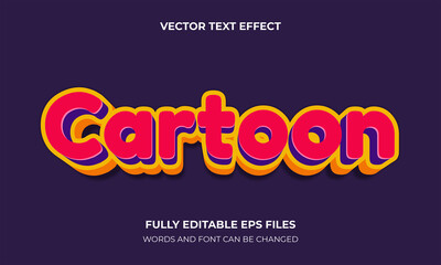 Editable 3D Text Effect With Cartoon Style