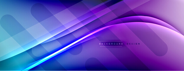 Abstract background. Shadow lines on bright shiny gradient background.