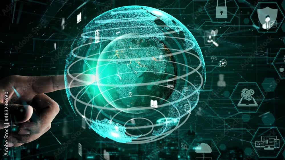 Poster conceptual people network linking and connection . 3d render computer graphic .