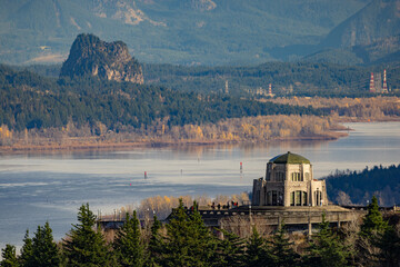 Beacon Rock and the Vista House - Columbia River Gorge