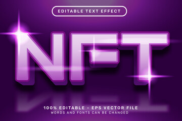 NFT pixel teks 3d text effect and editable text effect