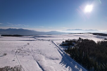 Obraz premium 冬の霧ケ峰高原【長野県諏訪市】 