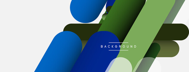 Overlapping round shapes and lines background. Vector illustration for wallpaper banner background or landing page