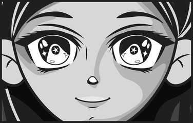 Fototapeta premium happy anime girl design