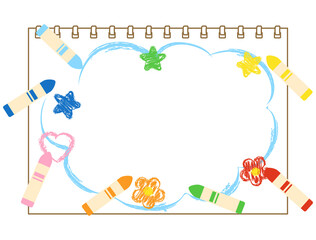 クレヨンでのお絵かきのイメージ