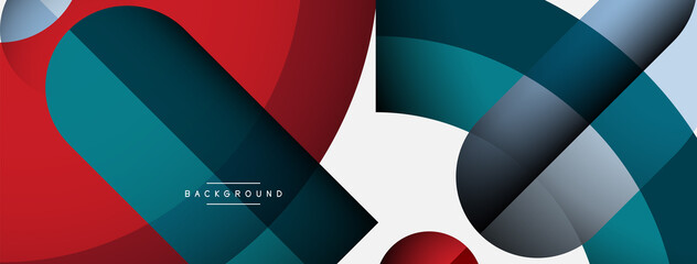 Trendy shapes, color minimal design composition, lines and shadows for wallpaper banner background or landing page