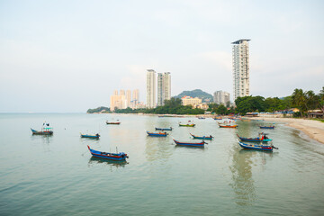 Fototapeta na wymiar Fisherman beach Penang, Malaysia.