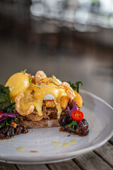 grilled meat with vegetables