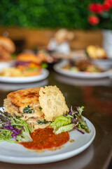 grilled chicken with vegetables