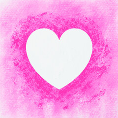 Watercolor heart frame
