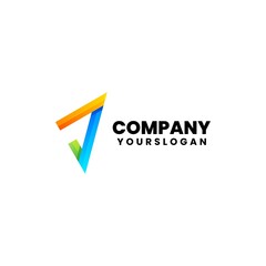 colorful modern letter j logo design