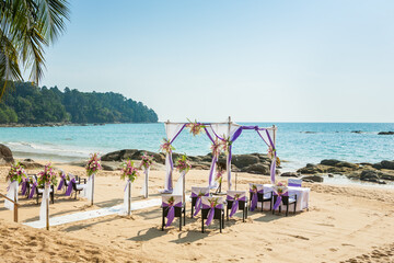 wedding arch on the beach